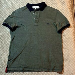 Salvatore Ferragamo- green and black polo size medium